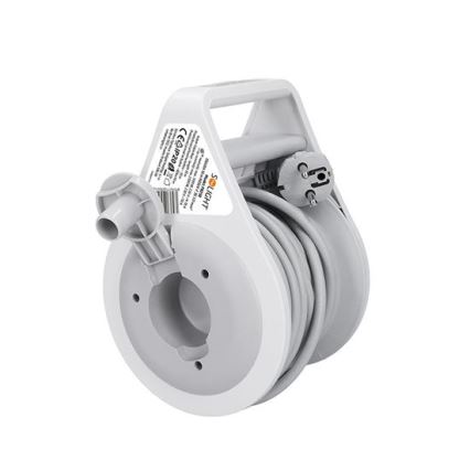 Удължител на макара с 3 гнезда, 10 м