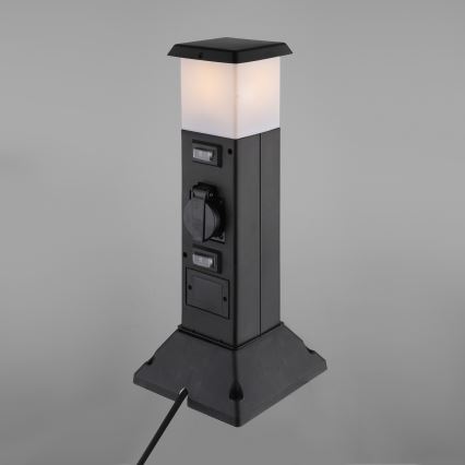Екстериорна лампа с 2 контакта 1xE14/15W/230V IP44 черен