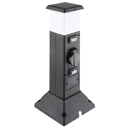 Екстериорна лампа с 2 контакта 1xE14/15W/230V IP44 черен