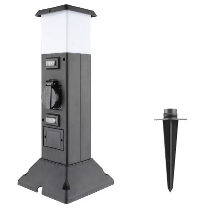 Екстериорна лампа с 2 контакта 1xE14/15W/230V IP44 черен