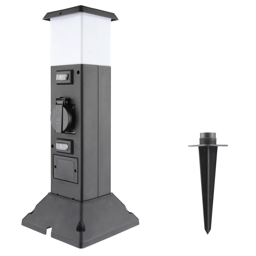 Екстериорна лампа с 2 контакта 1xE14/15W/230V IP44 черен