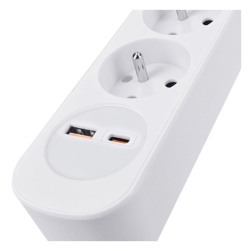 Удължителен кабел с ключ 3Z с USB A+C за зареждане 3 м