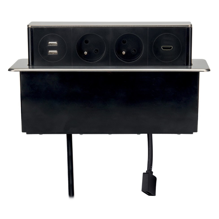Модул с контакти за маса 2x230V + 2xUSB + HDMI