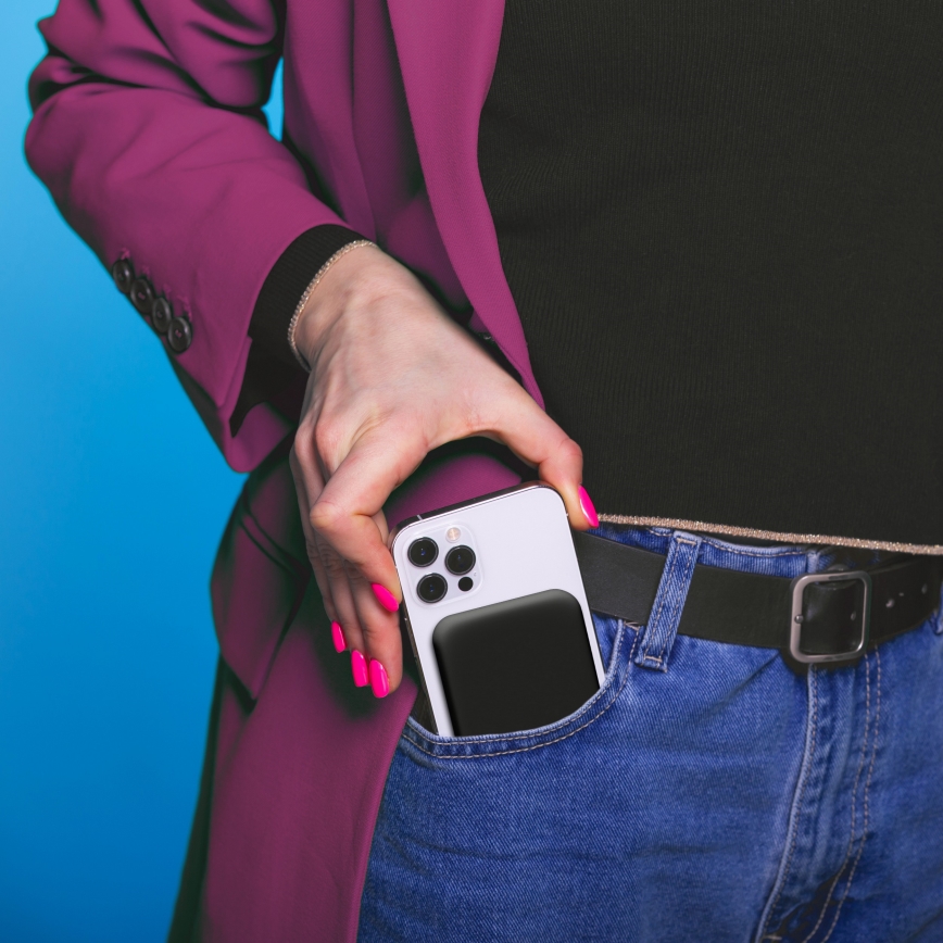 Външна батерия 5000 mAh Magsafe черен