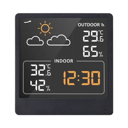 Цифров термометър 5V/2xAAA + 2xAAA черен