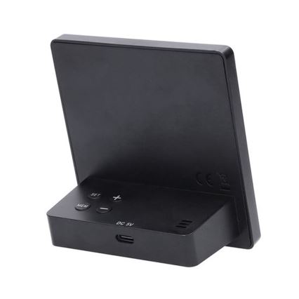 Цифров термометър 5V/2xAAA + 2xAAA черен