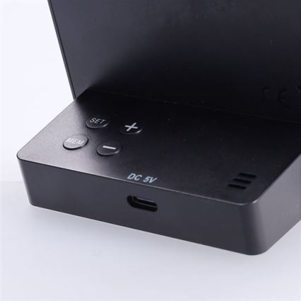 Цифров термометър 5V/2xAAA + 2xAAA черен