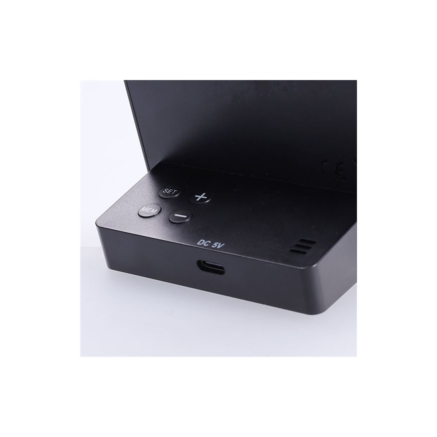 Цифров термометър 5V/2xAAA + 2xAAA черен