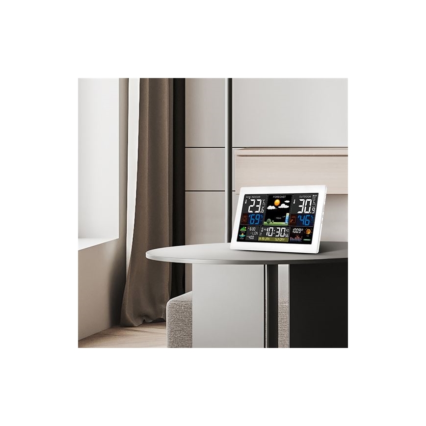 Метеостанция с цветен LCD дисплей 5V/2xAA + 2xAA