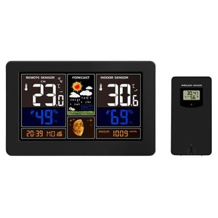 Метеорологична станция с цветен LCD дисплей 2xAA/5V + 2xAA Wi-Fi Tuya