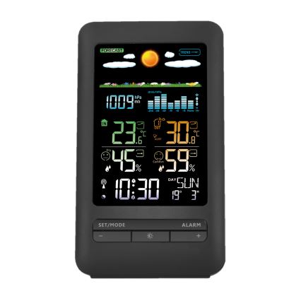 Метеорологична станция с LCD дисплей 2xAA + 2xAA черен