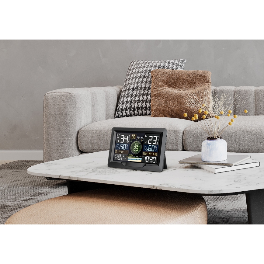 Професионална метеорологична станция с цветен LCD дисплей 5V/2xAA + 3xAA + 2xAA Wi-Fi Tuya