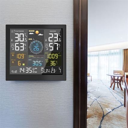 Професионална метеостанция с LCD дисплей 5V/2xAA + 3xAAA Wi-Fi