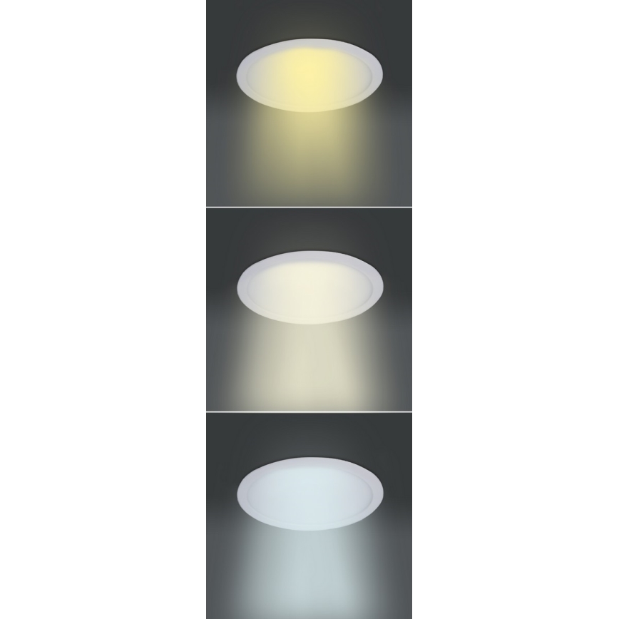 LED панел LED/12W/230V 3000/4000/6000K Ø 17 см бял