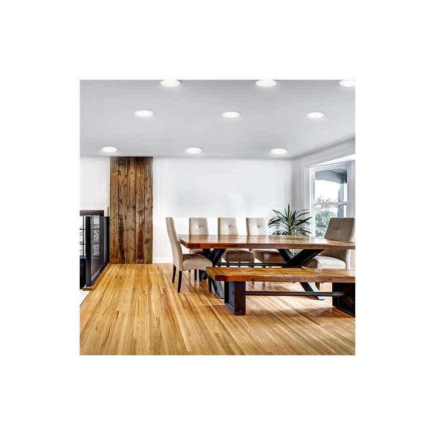 LED вградено осветително тяло LED/12W/230V 3000/4000/6000K Ø 17 см бяло