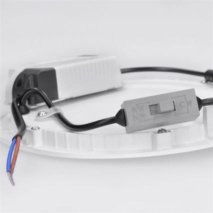 LED панел LED/18W/230V 3000/4000/6000K Ø 22,5 см бял