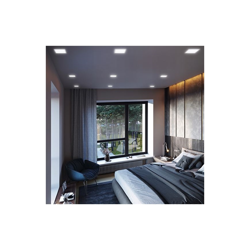 LED вградено осветително тяло 24 W 230 V 3000/4000/6000 K 30x30 см бял