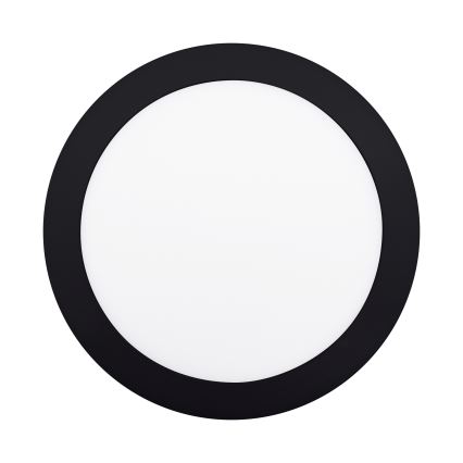 LED Плафониера LED/18W/230V 3000/4000/6000K черен кръгъл