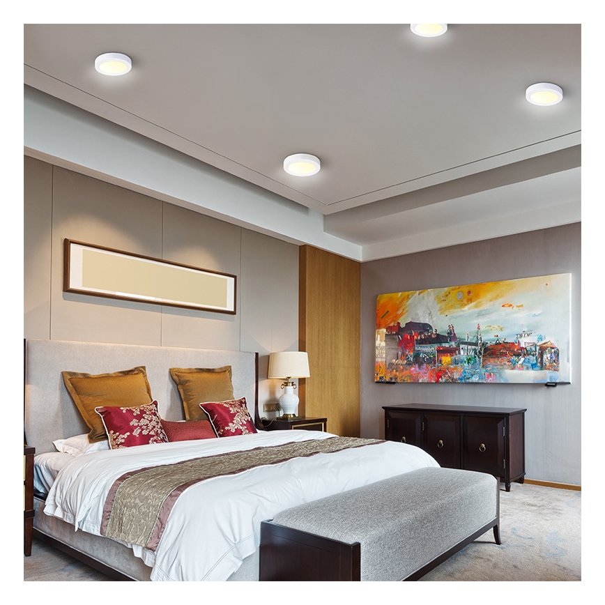 LED плафон 18W/230V, 3000/4000/6000K, диаметър 22,5 cm, бял