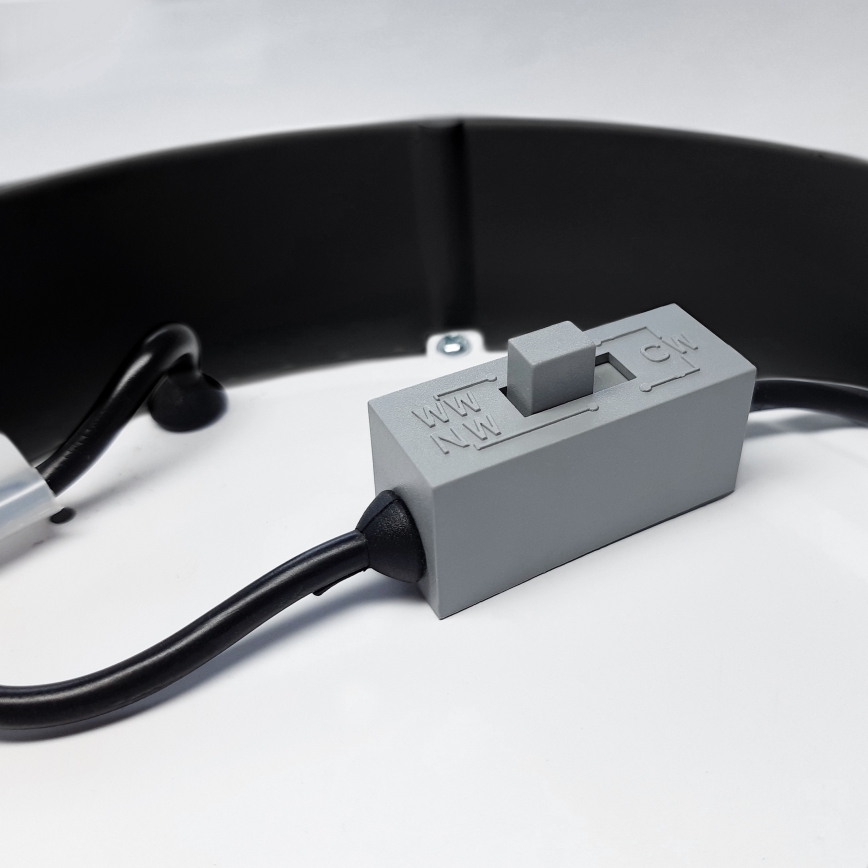 LED Плафониера LED/24W/230V 3000/4000/6000K черен ъглов