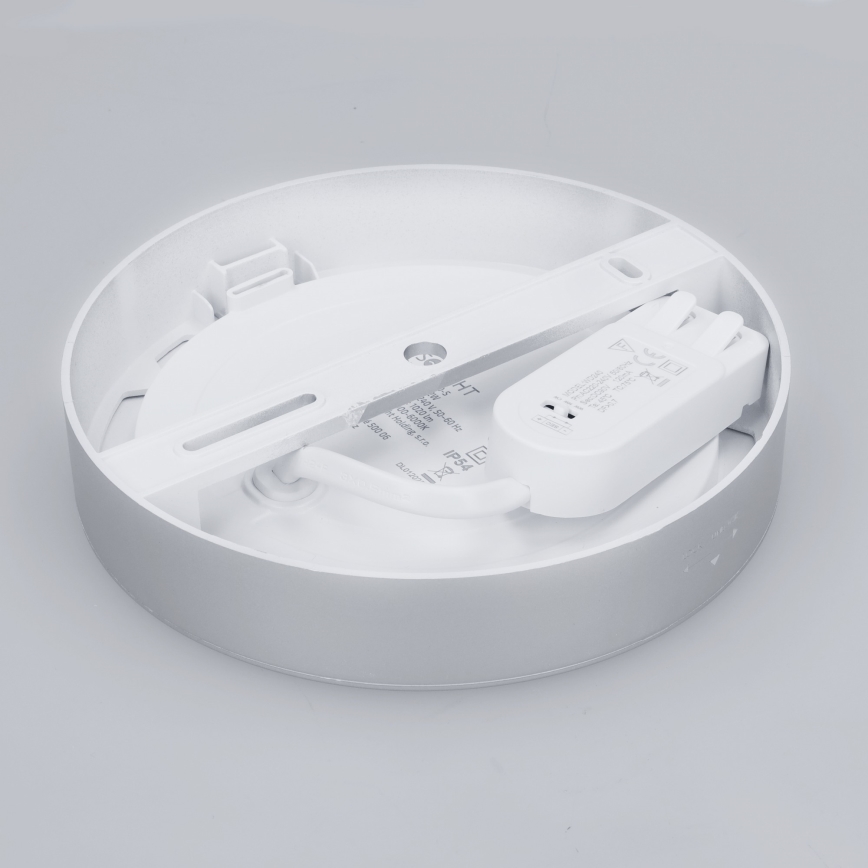LED панел 2 в 1 за повърхностен/вграден монтаж LED/12W/230V 3000/4000/6000K Ø17 см IP54 сребрист