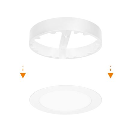 LED панел за накладен/за окачен таван 2 в 1 LED/12W/230V 3000/4000/6000K диам. 17 см IP54 бял