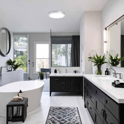 LED панел 2 в 1, повърхностно монтиран/вграден, 18W/230V, 3000/4000/6000K, Ø 22,5 cm, IP54, сребрист