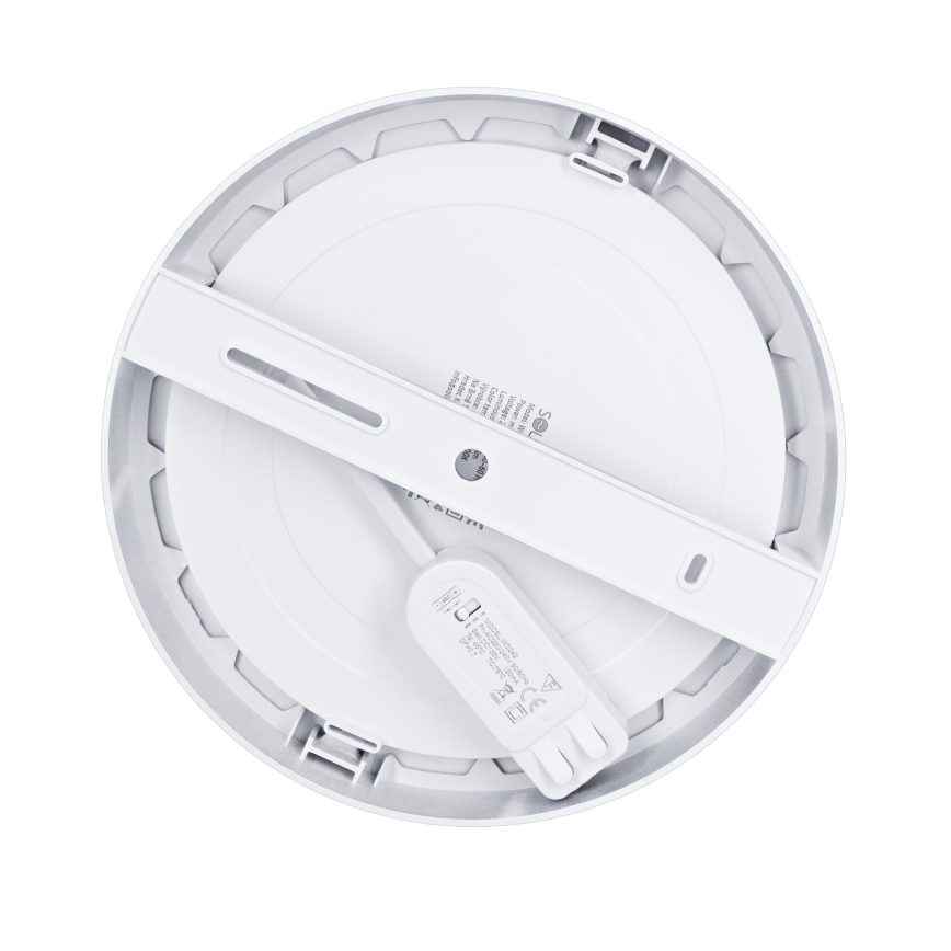 LED панел 2 в 1, повърхностно монтиран/вграден, 18W/230V, 3000/4000/6000K, Ø 22,5 cm, IP54, сребрист