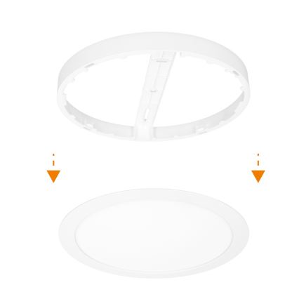 LED панел за накладен/вграден монтаж 2 в 1 18W/230V 3000/4000/6000K Ø22,5 см IP54 бял