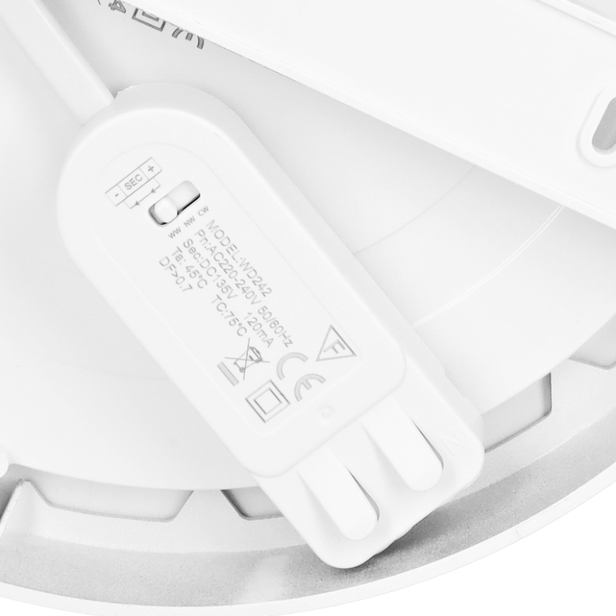 LED панел за накладен/вграден монтаж 2 в 1 18W/230V 3000/4000/6000K Ø22,5 см IP54 бял