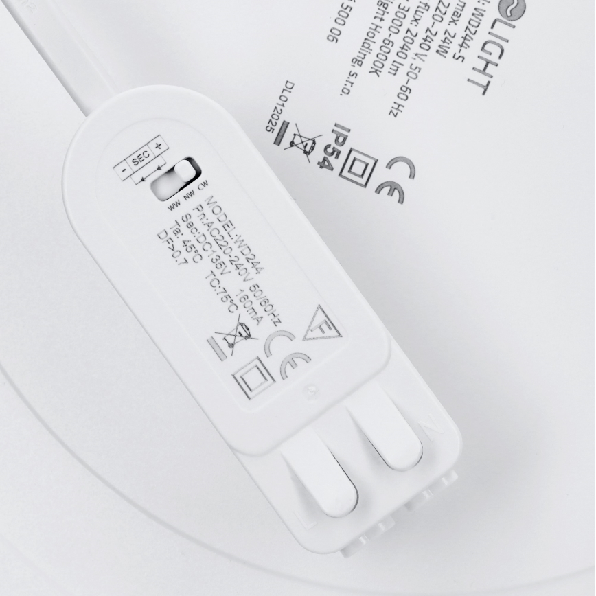 LED панел за повърхностен/вграден монтаж 2в1 24W/230V 3000/4000/6000K Ø 30 cm IP54 сребрист