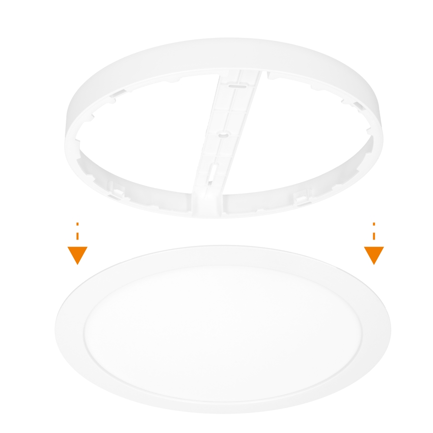 LED панел за повърхностен монтаж/вграден 2 в 1 24W/230V 3000/4000/6000K Ø 30 см IP54 бял