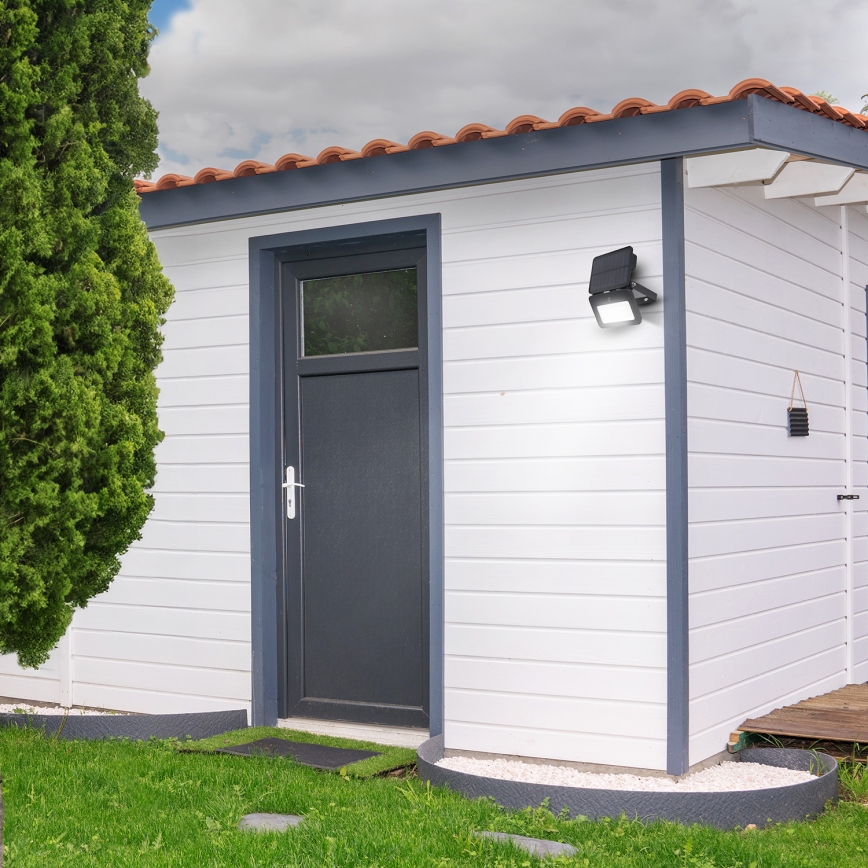 LED регулируем соларен прожектор със сензор за движение и здрач LED/6W/3,7V 2200 mAh 3000/4000/6500K IP65