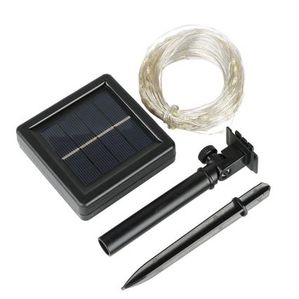 LED соларна декоративна гирлянда LED/3,7V 800 mAh 22 m