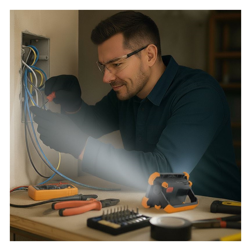 LED акумулаторен прожектор LED/10W/3,7V 4400 mAh