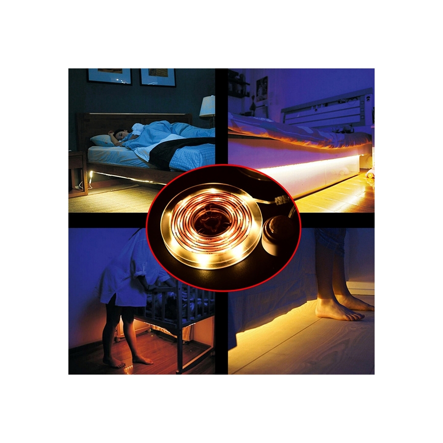 LED лента със сензор 4xAAA 3000K 1 м