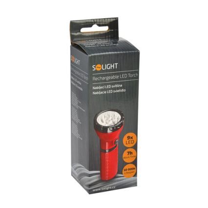 LED Акумулаторно фенерче 9xLED/4V 800mAh за контакт
