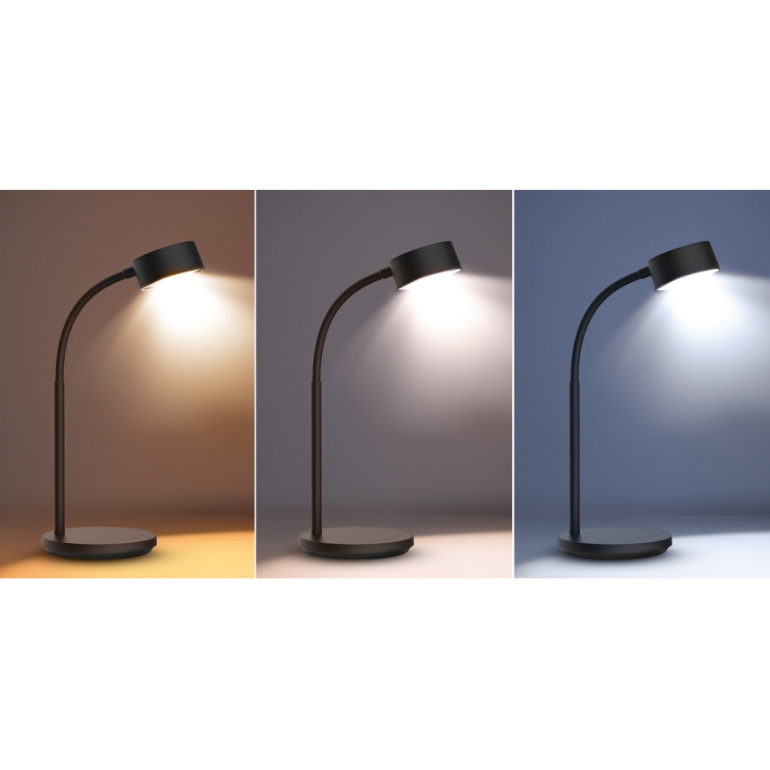 LED Димируема сензорна настолна лампа LED/4,5W/5V 3000/4000/6500K черен