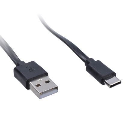 LED регулируема гъвкава презареждаема настолна лампа с клипс LED/2W/1800 mAh 3000/4000/6500K черна