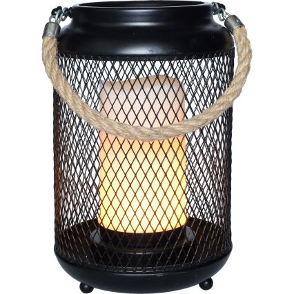 LED Декоративна настолна лампа LED/3xAA черен