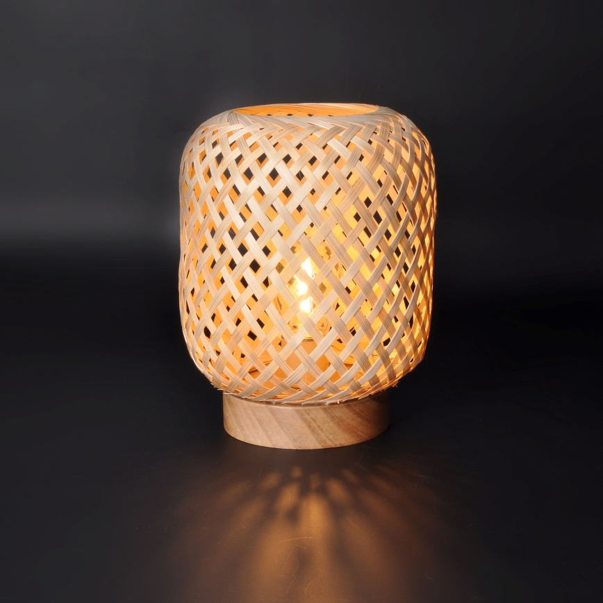LED Декоративна настолна лампа BOHO LED/2xAAA ратан