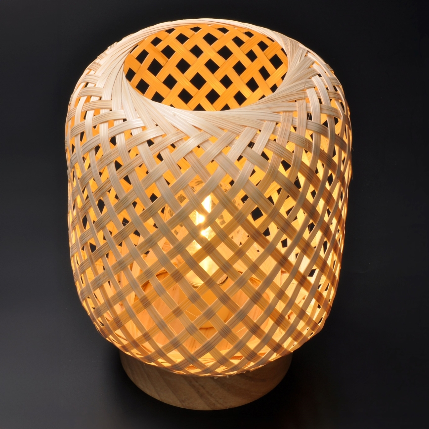 LED Декоративна настолна лампа BOHO LED/2xAAA ратан