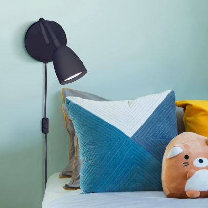 LED Димируема малка лампа за стена LED/4W/230V черен