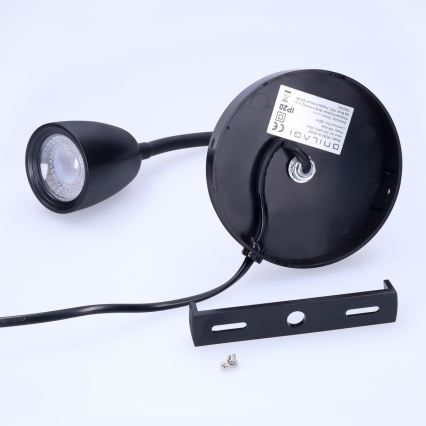 LED Димируема малка лампа за стена LED/4W/230V черен