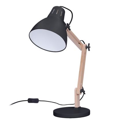 Настолна лампа FALUN 1xE27/25W/230V черен/дъб