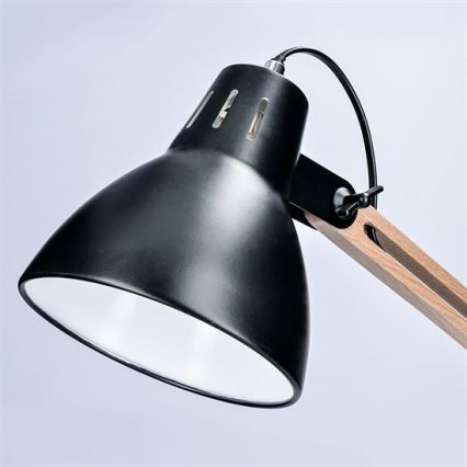 Настолна лампа FALUN 1xE27/25W/230V черен/дъб
