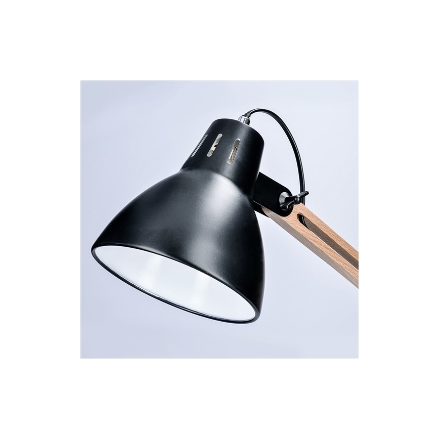 Настолна лампа FALUN 1xE27/25W/230V черен/дъб