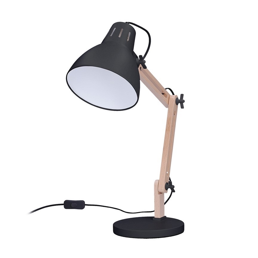 Настолна лампа FALUN 1xE27/25W/230V черен/дъб