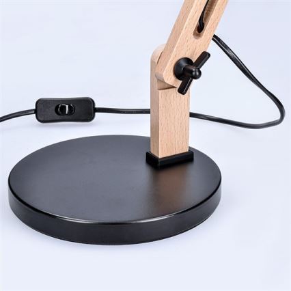 Настолна лампа FALUN 1xE27/25W/230V черен/дъб