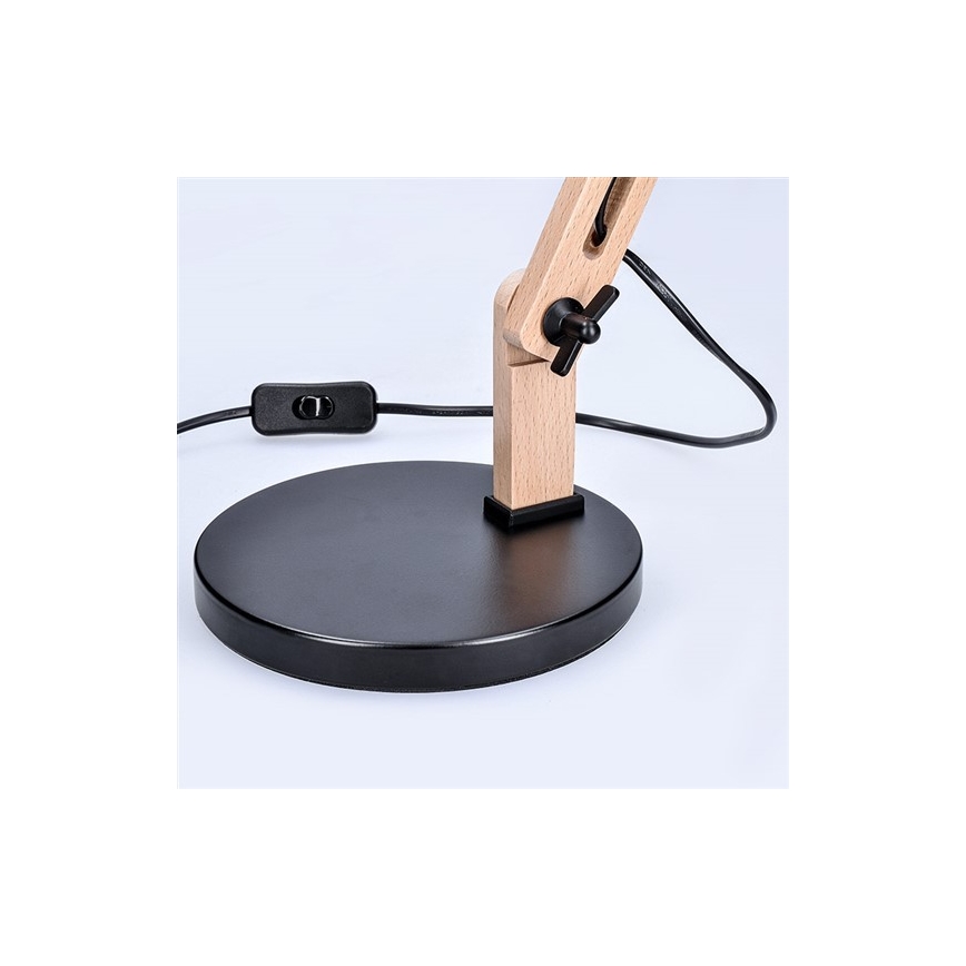 Настолна лампа FALUN 1xE27/25W/230V черен/дъб